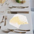 thumbnail image 1 of OULII Serviettes en Papier Jetables au Design Élégant en Feuille d'Or pour la Maison, Parfaites pour les Fêtes et les Rassemblements, Blanches, 70 Unités, 1 of 7