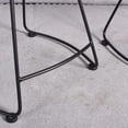 thumbnail image 7 of Set of 2 Rustic Saddle Seat Barstools with Tubular Metal Base,Retro Country Style Bar Chair,Kitchen Island Stool,Easy Assembly I Backless,with Footrest,18.5Inch, 7 of 7