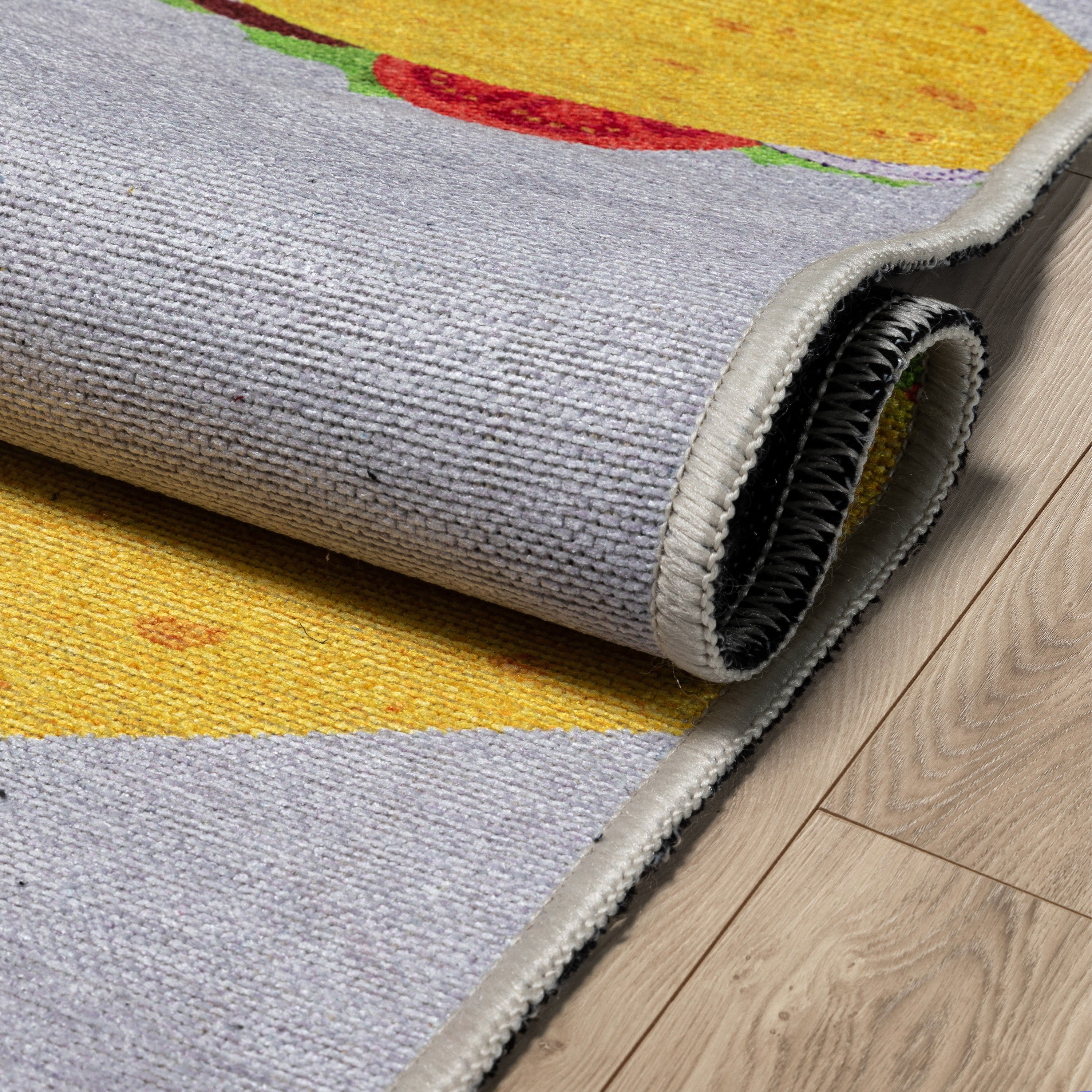 Well Woven Apollo Multi Tacos Modern Novelty Multi Pink 5' x 7' Easy Clean Area Rug