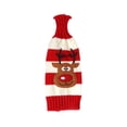 thumbnail image 1 of Inteprter Cubierta de botella de vino Navidad Santa Claus Elk de comedor en casa Ropa de rayas tejidas elásticas Banda de champán Accesorios de Kits de decoración para fiestas Alce NO2 Inteprter HA068790-03, 1 of 6