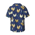 thumbnail image 2 of Wukai Funny Chicken Men's Casual Short-Sleeve Button Down Shirt - Lightweight Summer Dress Shirt for Daily Wear-X-Large, 2 of 7