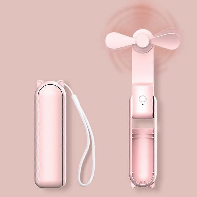 HZ001 Built In 1200mAh Battery Small Pocket Fan 3 Speed Modes 7-10 Hours Telescopic Handheld Fan - P