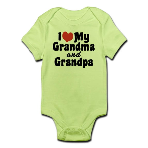 CafePress - I Love My Grandma And Grandpa Infant Bodysuit - Baby Light Bodysuit