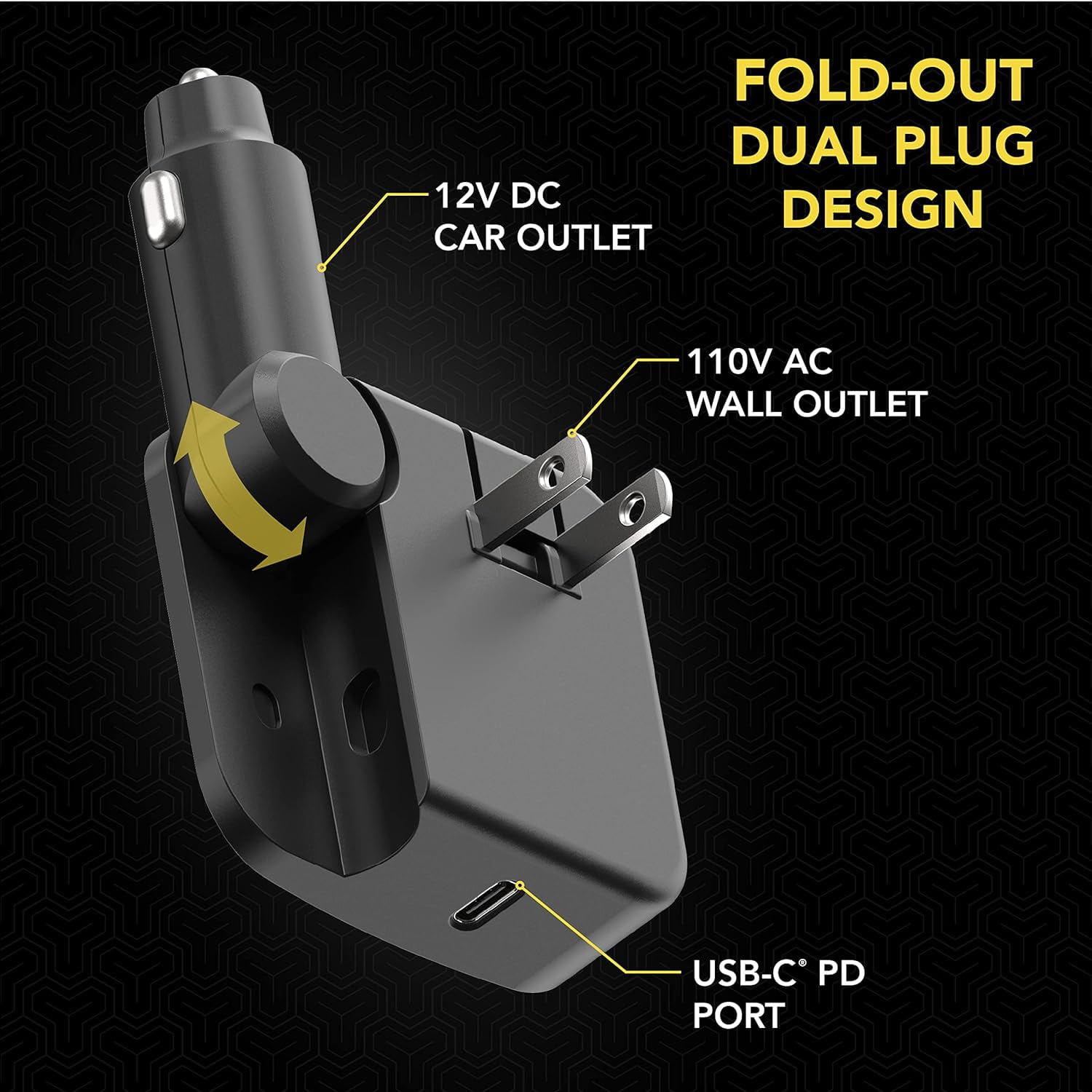 RGHJAR-HCPDC30 PowerVolt 2 in 1 30W Home and Car Charger Compatible with USB-C Devices