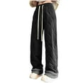 thumbnail image 2 of FDGIU Trousers Plus Velvet Men's Casual Thick Solid Color Warm Lamb Wool Straight Pocket Full Length Pants Heavyweight Fleece Cargo Pants, 2 of 4