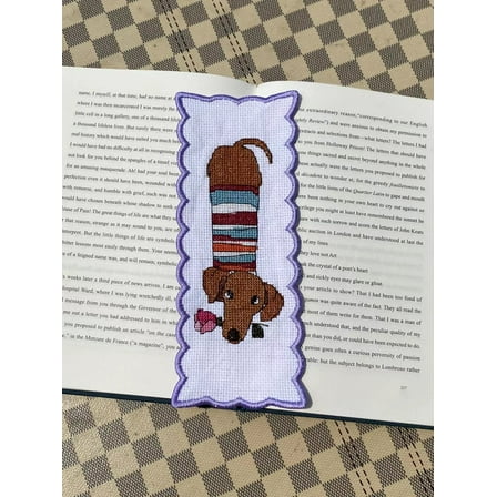 6 Pieces of Dog Bookmark Cross Stitch kit, Set of 6 Dogs Cross Stitch Bookmarks