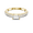 Yellow Gold, variant on Handmade Horizontal Baguette Cut Moissanite Ring - Modern Pave Diamond Simulant Band - 18k Rose Gold over Silver - Minimalist Style Promise Ring