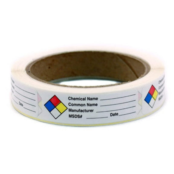 HMIG Safety Labels: "Right to Know", 0.75" x 2.5", 250/ROLL