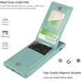 thumbnail image 2 of for iPhone Xs/X Wallet Case with RFID Blocking Card Holder for Girls Women,PU Leather Magnetic Buttons Portrait Stand Flip Wrist Strap Case for iPhone Xs 5.8 Inch,Mandala Green, 2 of 15