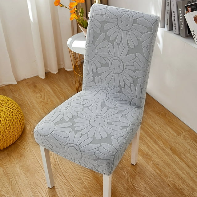 Housse de Chaise Haute Élasticité Améliorée Transfrontalière en Gros avec Dossier Intégré - Design Gaufré Épaissi, Ajustement Universel Toutes Saisons, Détachable et Lavable pour Chaises avec Dossier Hauteur 45-55 cm et