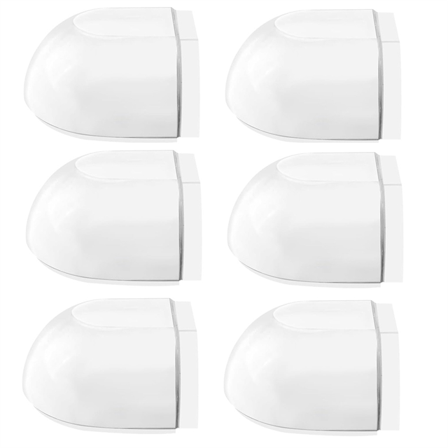 6 Pcs Arrêts de Porte Auto-Adhésifs pour Collage, Transparents, Sans Perçage