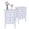 thumbnail image 5 of Gzxs White Nightstand with 2 Drawers, Farmhouse Night Stands for Bedrooms Set of 2, Small Bed Side Table/Night Stand for Small Spaces, College Dorm, Kids’ Room, Living Room, 16W x 12D x 24H, 5 of 8