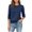 3# Dark Blue, variant on Huankd Womens Sweaters Crew Neck Long Sleeve Tops Knit Soft Pullover Sweaters Cozy Dressy Casual Shirts Fashion Clothing Brown M