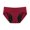 Wine, variant on Ruimatai Women's Large Size Leak Proof Underwear High Absorption Breathable Cotton 4-Layer Period Panties Medium Low Waist Comfortable