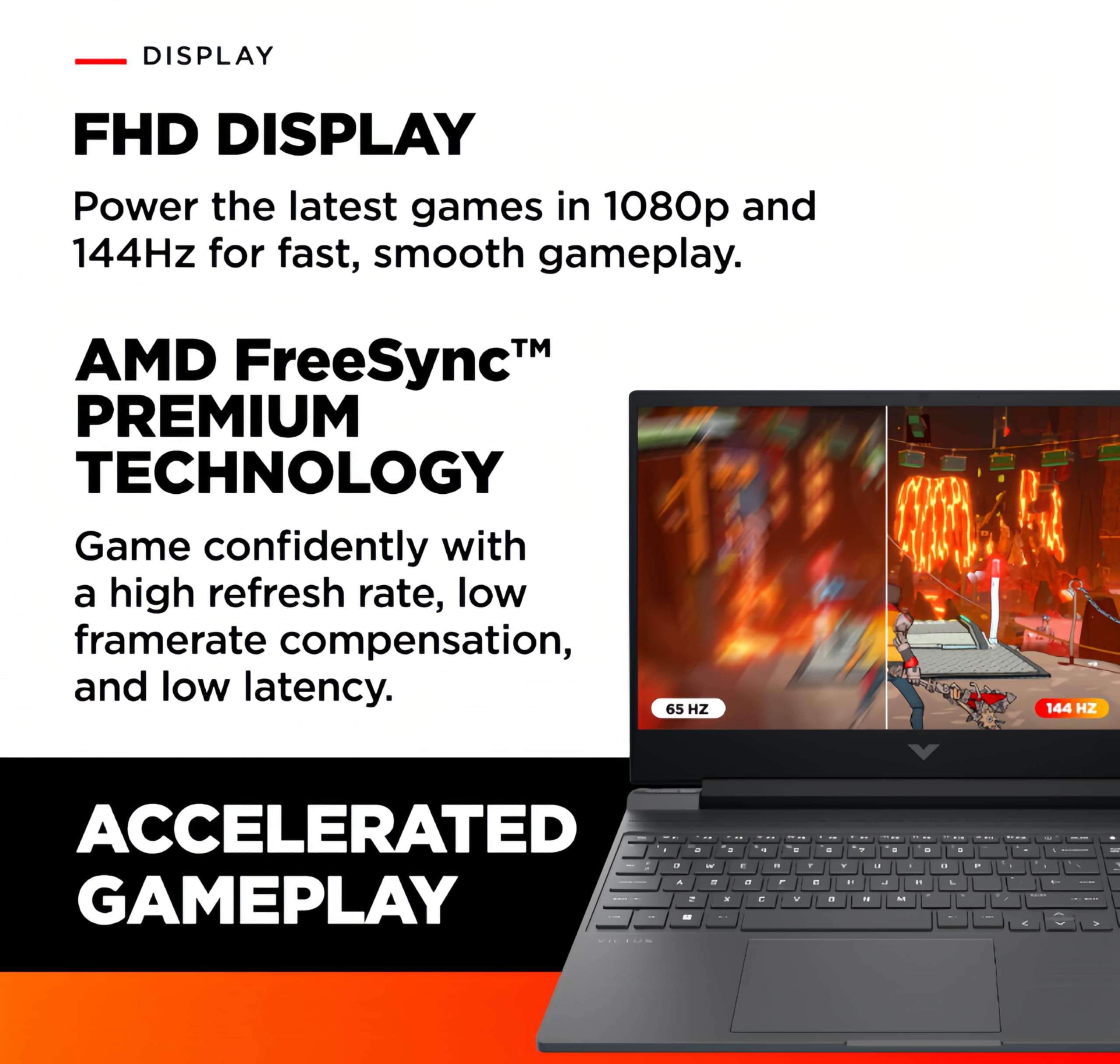 HP Victus 15.6" FHD 144Hz Gaming Laptop, AMD Ryzen 5-7535HS, AMD Radeon RX 6550M (Beats RTX 2050), Backlit Keyboard, Windows 11 Home, w/Cloth (16GB RAM |512GB PCIe SSD)