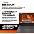 thumbnail image 3 of HP Victus 15.6" FHD 144Hz Gaming Laptop, AMD Ryzen 5-7535HS, AMD Radeon RX 6550M (Beats RTX 2050), Backlit Keyboard, Windows 11 Home, w/Cloth (32GB RAM |2TB PCIe SSD), 3 of 5