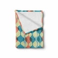 thumbnail image 2 of Abstract Soft Flannel Fleece Throw Blanket, Vertical Arrangement with Vintage Colors Retro Fifties Curved Stripes Pattern, Cozy Plush for Indoor and Outdoor Use, 50" x 60", Multicolor, by Ambesonne, 2 of 6