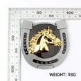 thumbnail image 2 of Fachoice Horseshoe Belt Buckle for Men Antique Horse Head Belt Buckle, Horse Head in Horseshoe Western Cowboy Belt Buckle, 2 of 3
