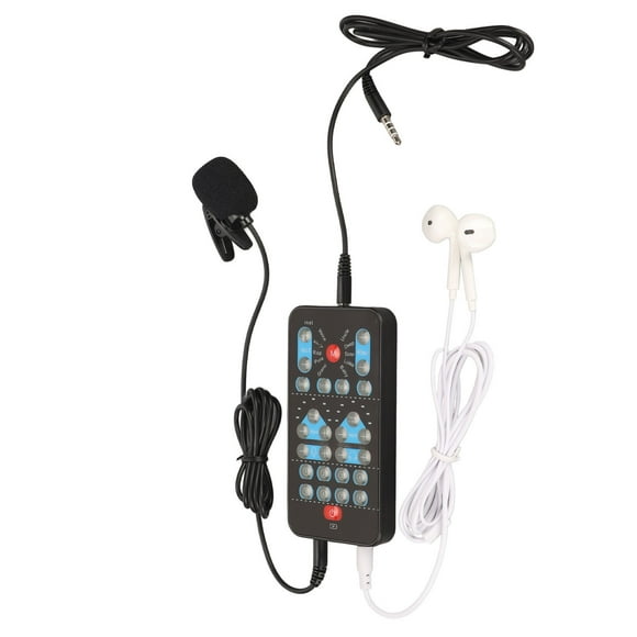 Voice Changer, 8 Sound Effects Black 10 Sound Change Modes ABS Voice Disguiser  for Live Streaming