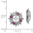 thumbnail image 2 of Boucles d'Oreilles en Argent Sterling Rhodium Rhodolite Grenat QJ120JUN, 2 of 2