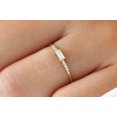 thumbnail image 3 of HeartsAndYou Thin Minimalist Engagement Ring for Women 1ct Baguette Cut Moissanite 18k Yellow Gold Over Silver, 3 of 9