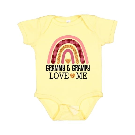 Inktastic Grammy and Grampy Love Me Grandchild Rainbow Girls Baby Bodysuit