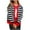 Red, variant on womens Cardigan Sweaters trendy Striped Color Block long sleeve outwear casual button down knitwear