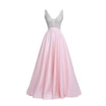 thumbnail image 4 of Ketyyh-chn99 Spring Dresses for Women 2024 Fashion Evening Dresses for Wedding Formal Party Ball Gown Dress Ladies Elegant A-Line Evening Wedding Party Dresses Pink,2XL, 4 of 4