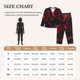 thumbnail image 3 of Xecao Cyberpunk Cityscape Lights Print Women Pajamas Set Soft Sleepwear Pjs long Sleeve Button Down Nightwear with Long Pants, 3 of 6