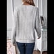 thumbnail image 4 of Camisas de Larga para Mujer, Cuello en V, Blusas Casuales de Otoño, Corte Holgado, Suéteres Ligeros, Túnicas, Ropa de Moda. Gris XXL, 4 of 7