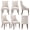Beige, variant on MIKIBAMA Linen Channel Tufted Kitchen Dining Chairs Set of 6 with Solid Wood Legs