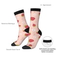 thumbnail image 4 of KLL Strawberries Print Cool Socks Men's Women's Crew Socks Funny Crazy Novelty Stockings, 4 of 6