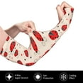thumbnail image 3 of Bingfone Farmers Gardening Sleeves Sun Protection Arm Cooling Sleeves For Women Men With Thumb Hole - Red Ladybug, 3 of 8