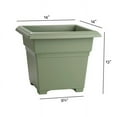 thumbnail image 2 of Root & Vessel Countryside Tub Planter, Sage, 14", 2 of 3