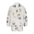 thumbnail image 5 of JingHai Womens 2 Piece Outfit Hawaiian Long Sleeve Button Down Shirt and Shorts Tracksuit Lounge Set Beige XL, 5 of 5