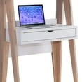 thumbnail image 2 of Huge Adorning Computer Desk With Drawer, Light Brown and White, 2 of 4