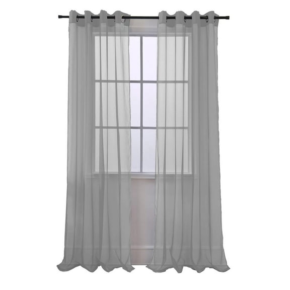 RT Designers Collection Cara Grommet Curtain Panel for Windows 54" x 84" Grey