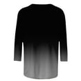 thumbnail image 4 of Yigetop Ladies Blouses 3/4 Length Sleeve Womens Tops Casual Loose Fit Crewneck T Shirts Cute Solid Three Quarter Length Tunic Tops Elbow Sleeve Tops Women Black L, 4 of 5