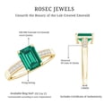 thumbnail image 5 of Emerald Cut Lab Grown Emerald Solitaire Engagement Ring with Diamond (1.6 Carat, AAAA Grade), 10K Yellow Gold, US 4.00, 5 of 6