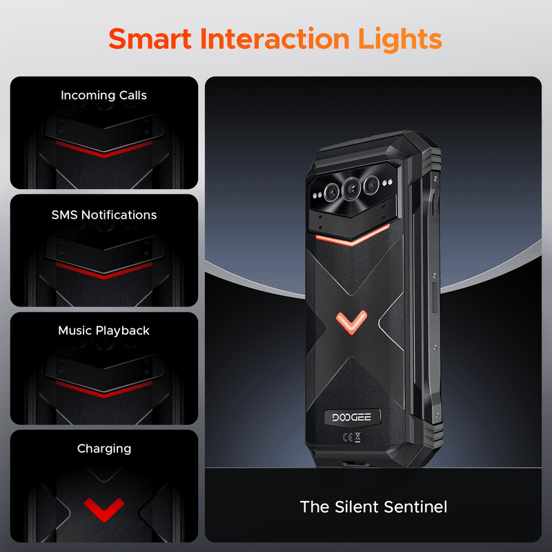 DOOGEE V MAX Pro(2025) 5G Rugged Phone,22000mAh,32GB+512GB/TF 2TB,Android 14 Rugged Smartphone,108MP+20MP Night Vision Phone, 6.58" FHD+ 120Hz IPS Screen, IP68/IP69K Waterproof,NFC/OTG/Face ID