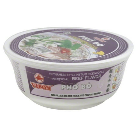 (3 Pack) Vifon Pho Bo Instant Rice Noodle, 2.4 oz (Best Instant Pho Noodles)