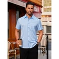 thumbnail image 4 of sogami Short Sleeve Cotton Spandex Dress Shirt Casual Button Down Shirts for Men, 4 of 8