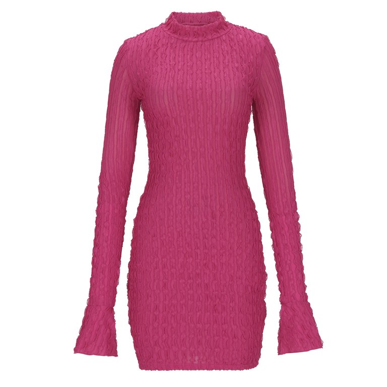 pink turtleneck bodycon dress Pink Turtleneck Dress Small