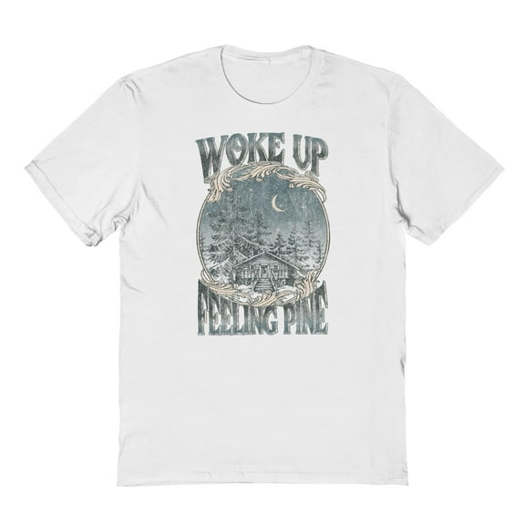 Haywood & Main Woke Up Feeling Pine Graphic White Men's Cotton T-Shirt