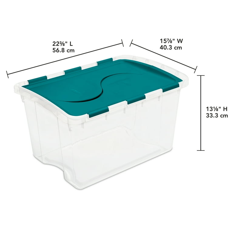 Sterilite Single 48-quart Clear Hinged Lid Storage Tote Box