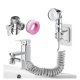thumbnail image 1 of Juego de cabezal de ducha para lavabo, cabezal de ducha de baño de 3 modos, cabezal de ducha de mano con 3 adaptadores de grifo, longitud de 1,5 metros, color blanco, 1 of 5
