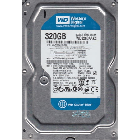 WD3200AAKS-00V1A0, DCM HHRNNTJAHN, Western Digital 320GB SATA 3.5 Hard Drive