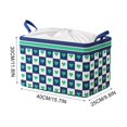 thumbnail image 3 of Mikilon Storage Bins Bags, Large Capacity Clothes Storage Bins Foldable Closet Containers with H and les Thick Fabric for Blanket Comforter, Green, 3 of 6