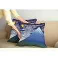 thumbnail image 2 of Ambesonne Mountain Throw Pillow Cover 2 Pack, Nighttime Mountainous Area, 16", Yellow Indigo, 2 of 7