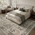thumbnail image 2 of SIXHOME 9'x12'Area Rug Washable Distressed Vintage Medallion Rugs for Living Room Bedroom Home Decor Green, 2 of 7